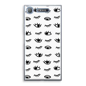 CaseCompany Eye pattern #2: Sony Xperia XZ1 Transparant Hoesje