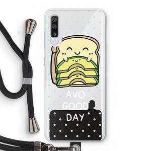 CaseCompany Avo Good Day: Samsung Galaxy A70 Transparant Hoesje met koord