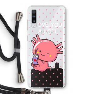 CaseCompany Love You A Lotl: Samsung Galaxy A70 Transparant Hoesje met koord