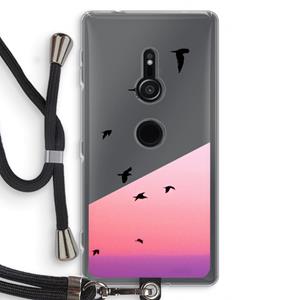 CaseCompany Fly away: Sony Xperia XZ2 Transparant Hoesje met koord