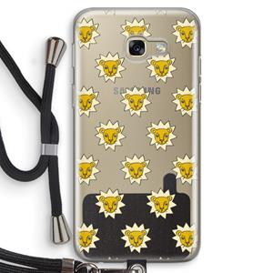 CaseCompany Leeuwenkoppen: Samsung Galaxy A5 (2017) Transparant Hoesje met koord
