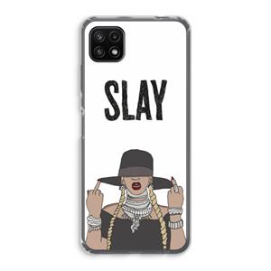 CaseCompany Slay All Day: Samsung Galaxy A22 5G Transparant Hoesje