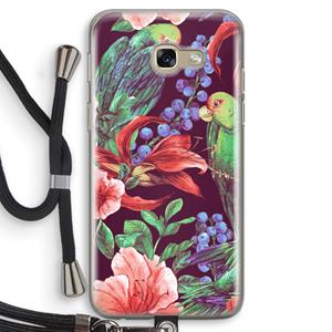 CaseCompany Papegaaien: Samsung Galaxy A5 (2017) Transparant Hoesje met koord