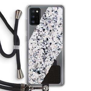 CaseCompany Gespikkelde marmer: Samsung Galaxy A41 Transparant Hoesje met koord