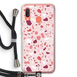 CaseCompany Terrazzo N°15: Samsung Galaxy A20e Transparant Hoesje met koord