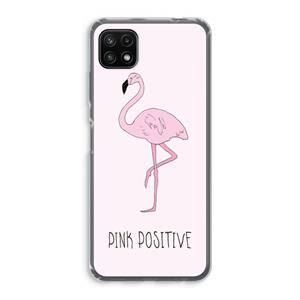CaseCompany Pink positive: Samsung Galaxy A22 5G Transparant Hoesje