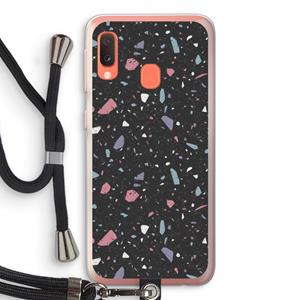 CaseCompany Terrazzo N°16: Samsung Galaxy A20e Transparant Hoesje met koord