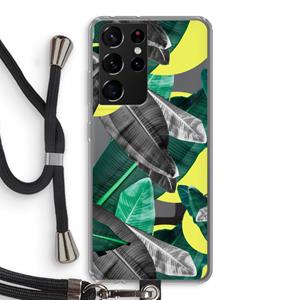 CaseCompany Fantasie jungle: Samsung Galaxy S21 Ultra Transparant Hoesje met koord