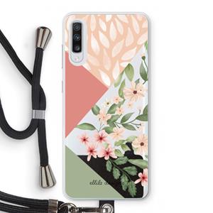 CaseCompany Sweet heaven geometrics: Samsung Galaxy A70 Transparant Hoesje met koord