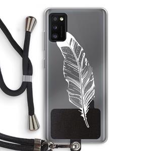 CaseCompany Pluim: Samsung Galaxy A41 Transparant Hoesje met koord