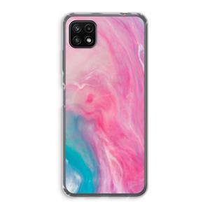 CaseCompany Roze explosie: Samsung Galaxy A22 5G Transparant Hoesje