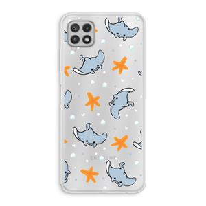 CaseCompany Manta: Samsung Galaxy A22 4G Transparant Hoesje