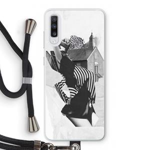 CaseCompany House: Samsung Galaxy A70 Transparant Hoesje met koord