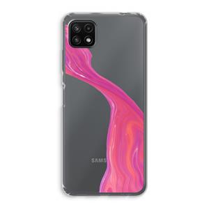 CaseCompany Paarse stroom: Samsung Galaxy A22 5G Transparant Hoesje