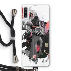 CaseCompany Dissimulation du réel: Samsung Galaxy A70 Transparant Hoesje met koord