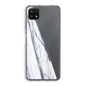 CaseCompany Gestreepte marmer: Samsung Galaxy A22 5G Transparant Hoesje