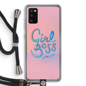 CaseCompany Girl boss: Samsung Galaxy A41 Transparant Hoesje met koord