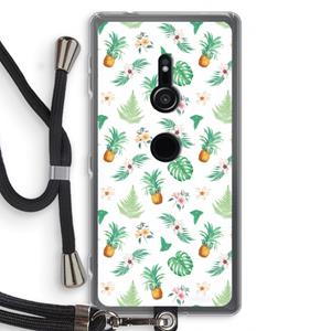 CaseCompany Ananas bladeren: Sony Xperia XZ2 Transparant Hoesje met koord