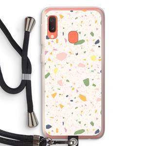 CaseCompany Terrazzo N°21: Samsung Galaxy A20e Transparant Hoesje met koord