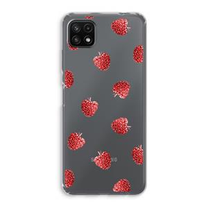 CaseCompany Framboosjes: Samsung Galaxy A22 5G Transparant Hoesje