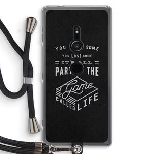 CaseCompany Life: Sony Xperia XZ2 Transparant Hoesje met koord
