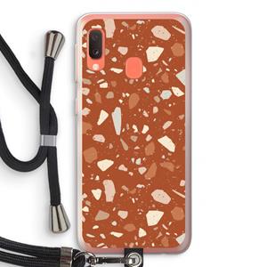 CaseCompany Terrazzo N°22: Samsung Galaxy A20e Transparant Hoesje met koord