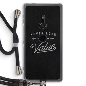 CaseCompany Never lose your value: Sony Xperia XZ2 Transparant Hoesje met koord