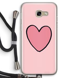 CaseCompany Hartje: Samsung Galaxy A5 (2017) Transparant Hoesje met koord