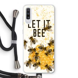 CaseCompany Let it bee: Samsung Galaxy A70 Transparant Hoesje met koord