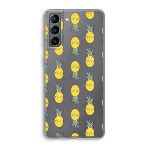 CaseCompany Ananas: Samsung Galaxy S21 Transparant Hoesje