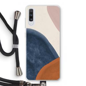CaseCompany Geo #1: Samsung Galaxy A70 Transparant Hoesje met koord