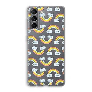 CaseCompany Regenboog: Samsung Galaxy S21 Transparant Hoesje