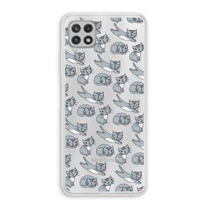 CaseCompany Poezen: Samsung Galaxy A22 4G Transparant Hoesje