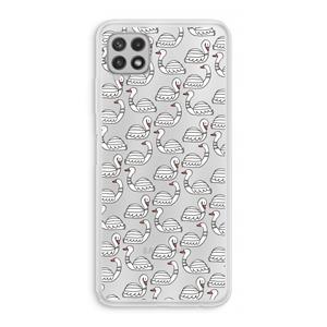 CaseCompany Zwanen: Samsung Galaxy A22 4G Transparant Hoesje