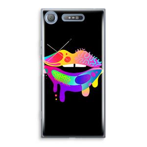 CaseCompany Lip Palette: Sony Xperia XZ1 Transparant Hoesje