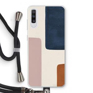 CaseCompany Geo #5: Samsung Galaxy A70 Transparant Hoesje met koord