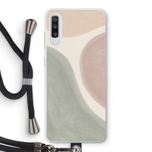 CaseCompany Geo #6: Samsung Galaxy A70 Transparant Hoesje met koord