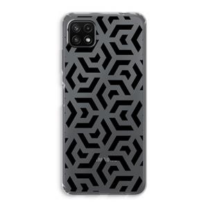 CaseCompany Crazy pattern: Samsung Galaxy A22 5G Transparant Hoesje