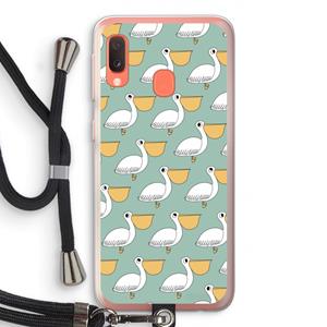 CaseCompany Pelican: Samsung Galaxy A20e Transparant Hoesje met koord