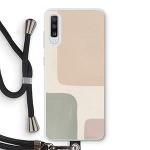CaseCompany Geo #7: Samsung Galaxy A70 Transparant Hoesje met koord