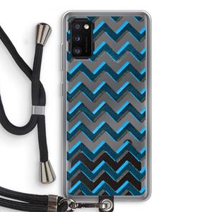 CaseCompany Onderbroken lijn: Samsung Galaxy A41 Transparant Hoesje met koord