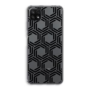 CaseCompany Geometrisch patroon: Samsung Galaxy A22 5G Transparant Hoesje