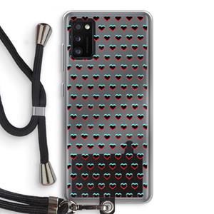 CaseCompany Hartjes: Samsung Galaxy A41 Transparant Hoesje met koord