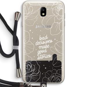 CaseCompany Good stories: Samsung Galaxy J7 (2017) Transparant Hoesje met koord