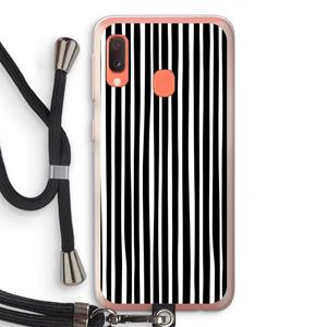 CaseCompany Stripes: Samsung Galaxy A20e Transparant Hoesje met koord