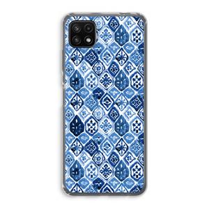 CaseCompany Blauw motief: Samsung Galaxy A22 5G Transparant Hoesje