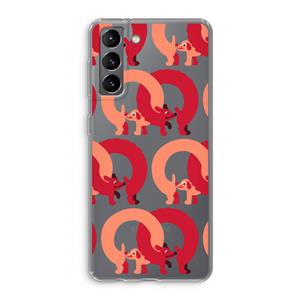 CaseCompany Dogs: Samsung Galaxy S21 Transparant Hoesje