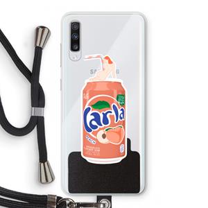 CaseCompany S(peach)less: Samsung Galaxy A70 Transparant Hoesje met koord