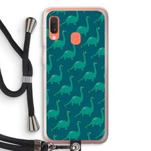 CaseCompany Diplodocus: Samsung Galaxy A20e Transparant Hoesje met koord