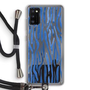 CaseCompany Blauwe nerven: Samsung Galaxy A41 Transparant Hoesje met koord